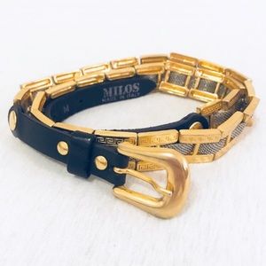 Milo’s | Leather Gold & Silver Chain Belt